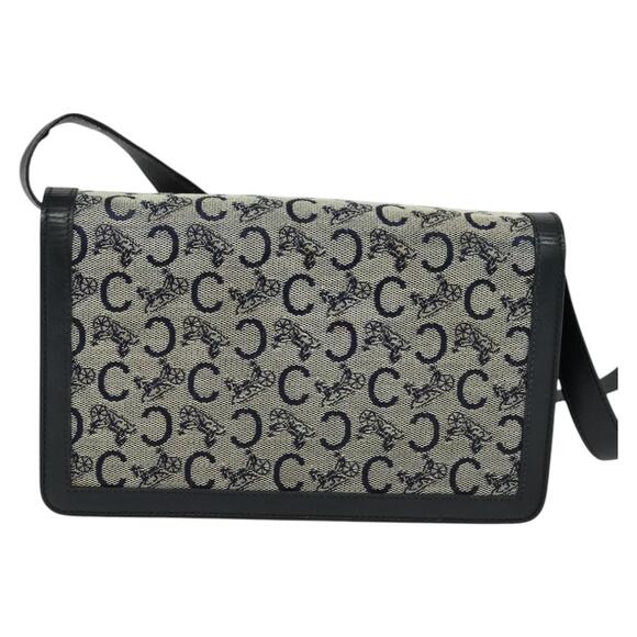 CELINE C Sulky Shoulder Bag Canvas Brown Gold - Picture 3 of 13